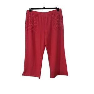 LOGO by Lori Goldstein Coral Wide-Leg Pull-On Capris